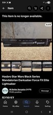 Star Wars Black Series Mandalorian Darksaber Force FX Elite Lightsaber