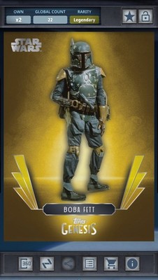 Star Wars Card Trader Topps Genesis - Gold Legendary 50cc - Boba Fett