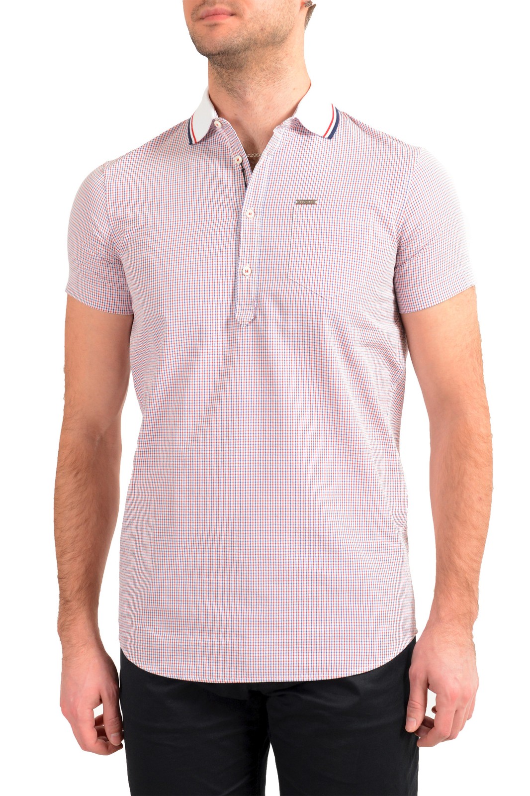 Мужская повседневная рубашка в клетку с коротким рукавом Dsquared2 US 2XS IT 44