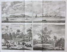 Cipir Island Onrust Jakarta Indonesia Engraving Map Copper Engraving 1718