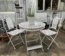 Vintage White Garden Bistro Set