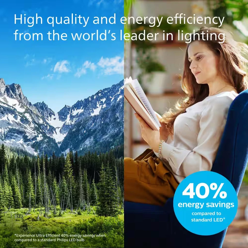 60-Watt Equivalent B11 Ultra Efficient Clear LED Light Bulb 2700K 3-Pack - Image 2 of 4