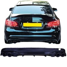 Diffusor für Mercedes E-Klasse W207 C207 Facelift runde Endrohre schwarz Diffusor für Mercedes E-Klasse W207 C207 Facelift runde Endrohre schwarz