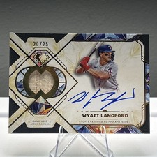 Topps Diamond Icons Wyatt Langford Auto Relic Game-Used /25 Rangers SPAR-WL 2025
