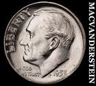 1955 Silver Roosevelt Dime - Choice Gem Brilliant Uncirculated  Lustrous  #J9773