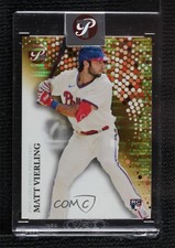 2022 Topps Pristine Gold Pulsar Refractor 28/50 Matt Vierling #246 0ve9