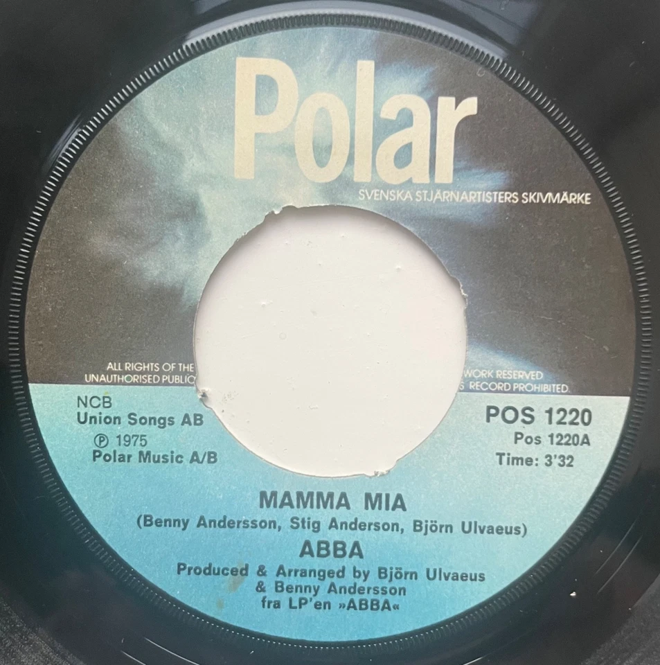 VERY RARE ABBA DENMARK PS SINGLE - MAMA MIA / INTERMEZZO NO.1  - UNIQUE PS - Image 4 of 4