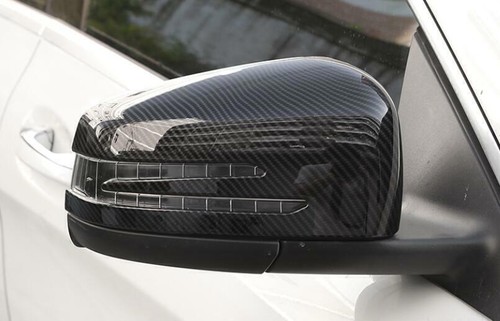 Carbon Fiber Rear View Side Mirror Cover Trim For Benz C-Class W204 2010-2014 - Imagen 3 de 10