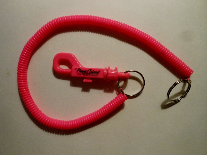 OBSOLETE CASINO PLAYERS SLOT CARD BUNGEE CORD LANYARD PLAYERS ISLAND MESQUITE NV