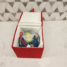 Inside Painted Glass Box Ornament Advance Concept Manger Jesus Mary Joseph