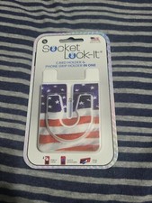 Socket Lock-It - Card Holder - Phone Grip Holder In One -American Flag