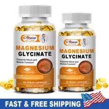 400mg Magnesium Glycinate High Absorption,Improved Sleep,Stress & Anxiety Relief