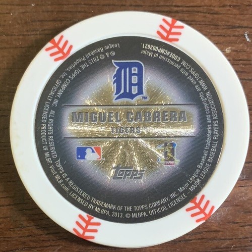 2013 Topps MLB Chipz SP Holo Silver Miguel Cabrera - Picture 2 of 2