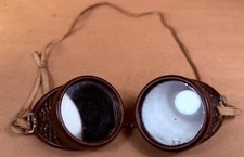 Vintage Duraweld Welding Goggles w/ Clear & Green Lenses Steampunk & Tin Shields