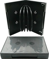  1 DV12R33BKWT Black 12 Disc Empty Replacement 33MM DVD Media Storage Box Case