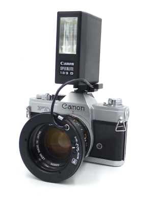 Canon FTb QL, 50mm F1.4 Canon FD lens, Canon Speedlite 133D and