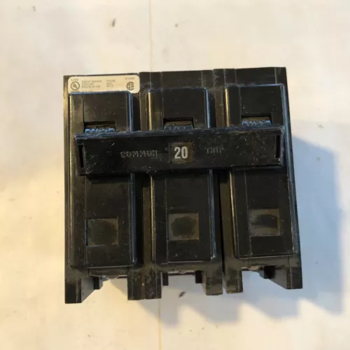 Used Eaton Cutler Hammer BAB3020H 20 Amp 3 Pole 240V BAB Bolt On Circuit Breaker