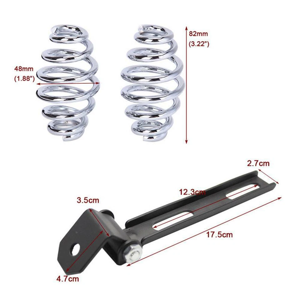 Kit de base de resorte de asientos de conductor individuales negros/marrones para Indian Scout Bobber Sixty 60 Foto 4 de 4