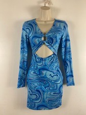 Shein UK size XS Blue long sleeve dress