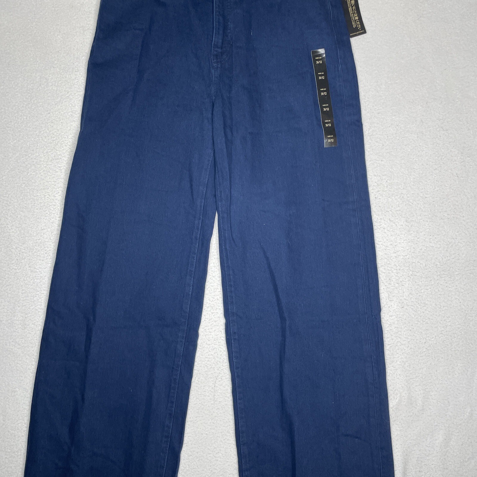 Banana Republic Womens Wide Leg Pants 12 Navy Blue Sailor Pants