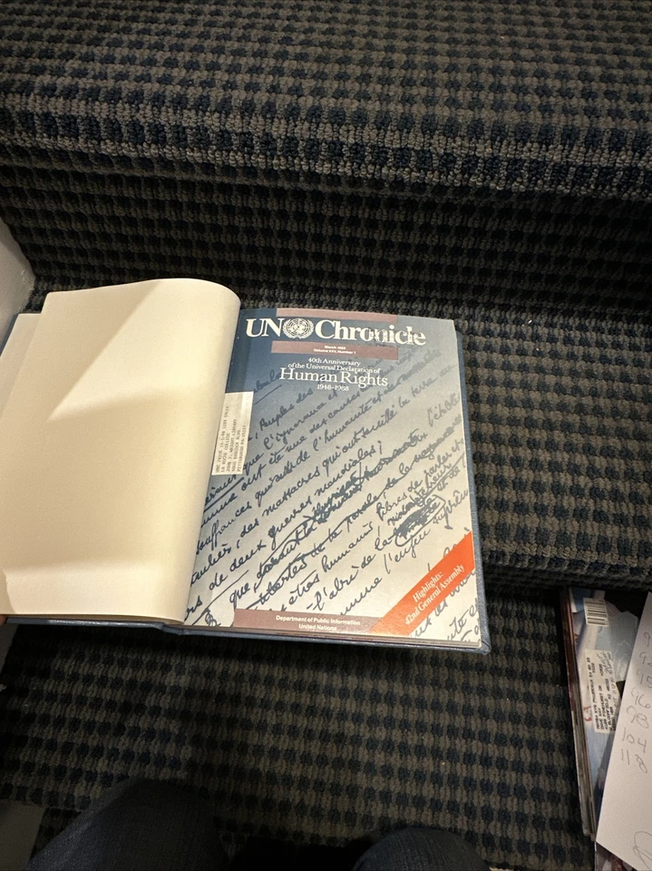 1988 U.N. Monthly Chronicle #25 Bound Volume, Library Edition (BM74) - Image 3 of 4