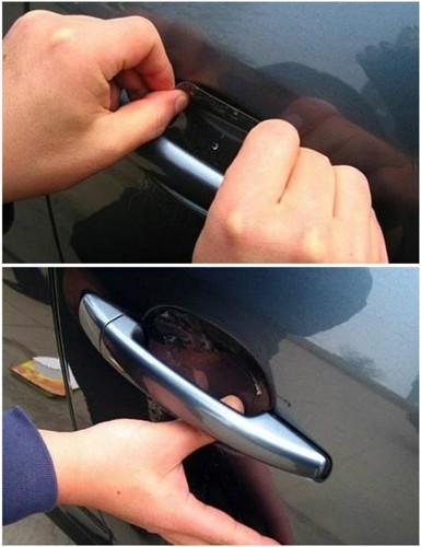 4pc Invisible Car Door Handle Films Protective Scratches Protector Accessories - Picture 3 of 6