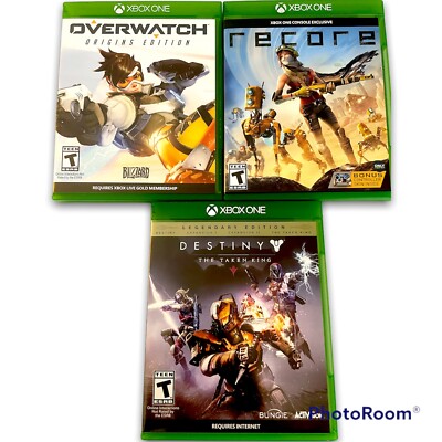 Xbox One 3 Game Bundle Lot Destiny The Taken King, Overwatch 