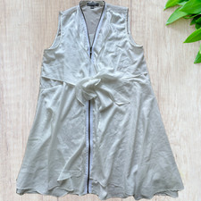 Kate & Mallory sleeveless Zipper front Wrap white Dress Size L