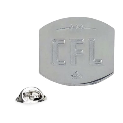 JF Sports CFL Canadian Football League Logo Silver Lapel Pin