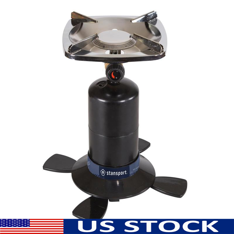 Portable Propane Camp Stove Single Burner Anti-clog Cooking Grid Outdoor Cooking