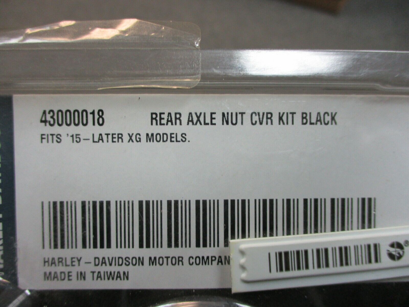 Harley Davidson 43000018 Black Rear Axle Nut Cover Set 15 Later XG