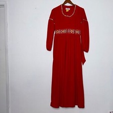 Evelyn Pearson Vintage Embroidered Lounge Robe Womens Size 8