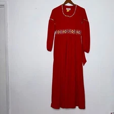 Evelyn Pearson Vintage Embroidered Lounge Robe Womens Size 8