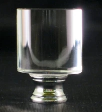 LAMP FINIAL-CYLINDER OPTIC CRYSTAL LAMP FINIAL WITH POLISHED CHROME BASE
