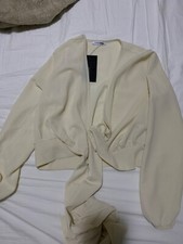 fashion nova white top XS white color