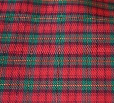 FROM SCOTLAND YARN DYED WOVEN HOLIDAY CHRISTMAS RED PLAID FABRIC BTY