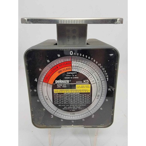 Vintage 1999 Pelouze Model K5 Mechanical Postal Scale Capacity 5 lb x 1/2 oz