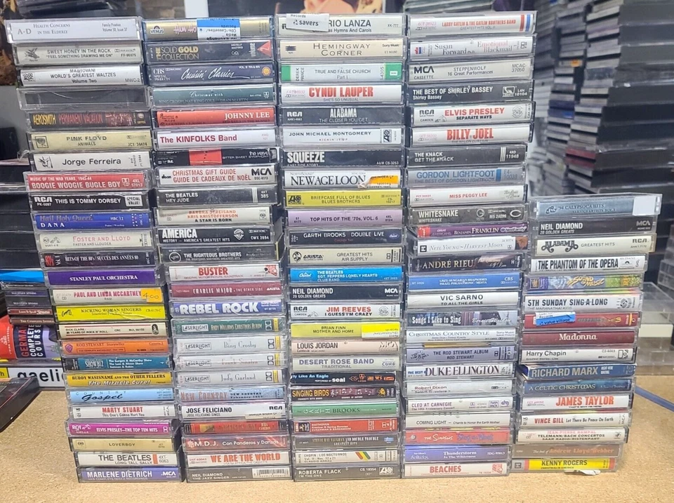 100+ Cassete tapes lot wholesale bulk Various artists assorted rock pop jazz Foto 4 de 4
