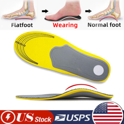 Orthotic High Arch Support Insoles Flatfoot Shoe Insert Insoles For Women Men US