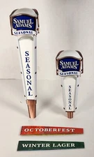 2 Samual Adams Seasonal Interchangeable Label Beer Tap Handles 13” & 8" Tall