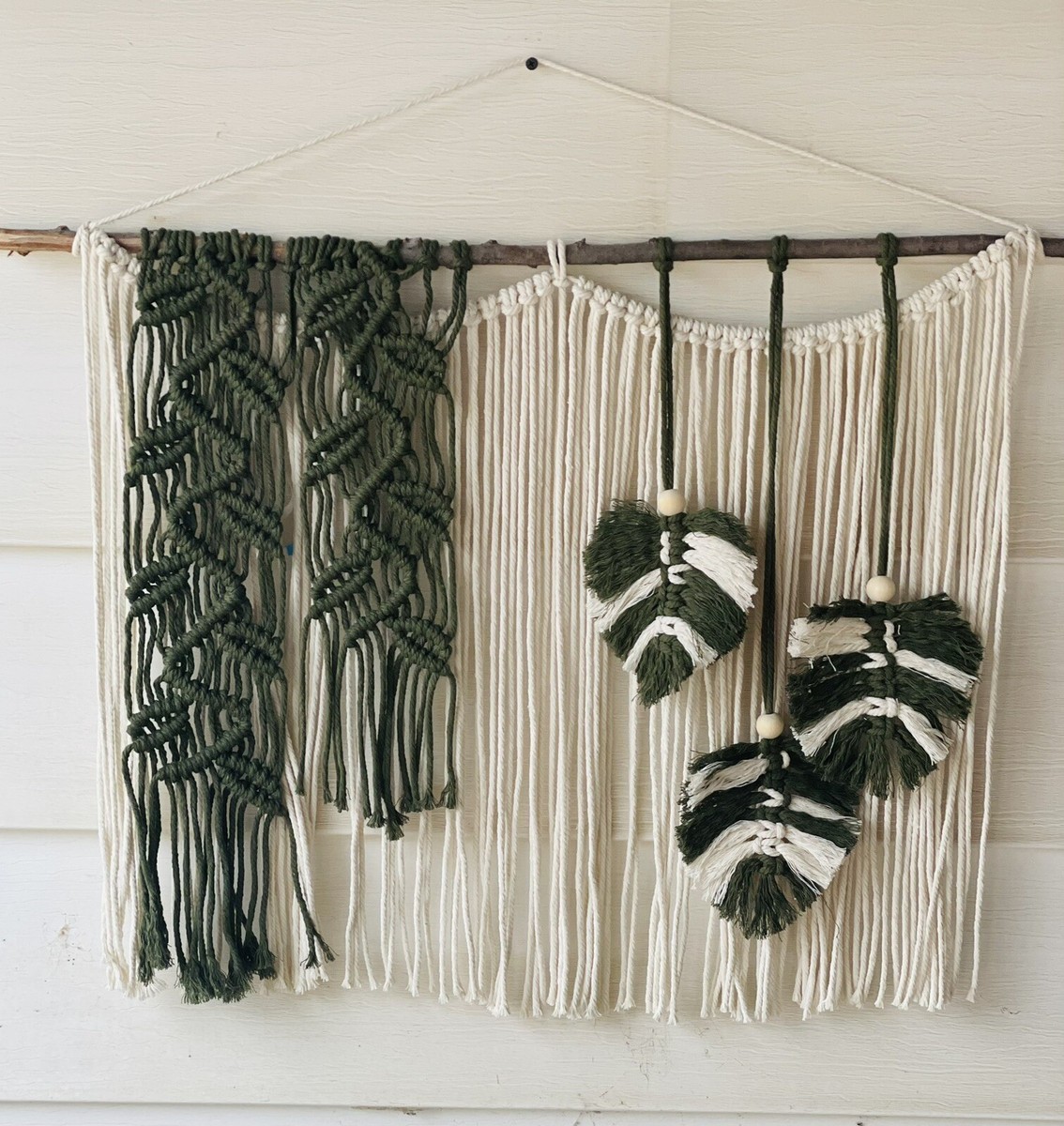 macrame wall hanging Monstera Leaf | eBay