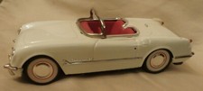 Large Tin type friction car, 1950's corvette made in Chine on tail plate