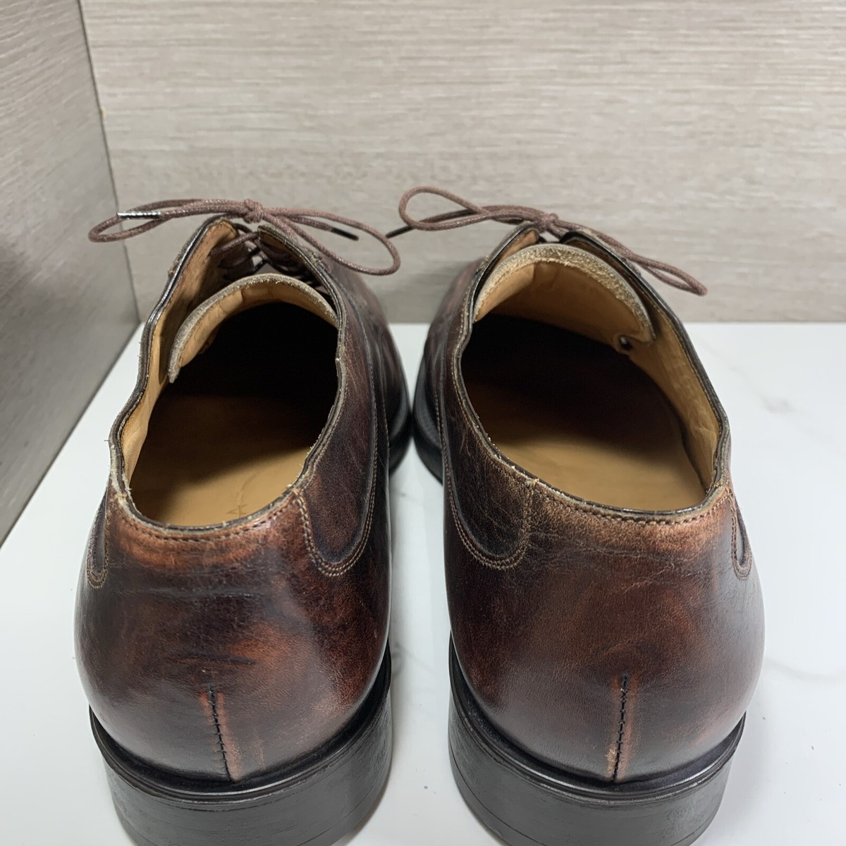 SANTONI Nuvola Barton Brown Calf Leather Men