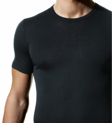 Men's T-Shirt Ragno Short Sleeve Crew Neck In Warm Wool And Silk - 601597