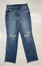 Judy Blue Jeans 7/28 Denim Straight Fit Raw Hem Distressed JB82498 28x33