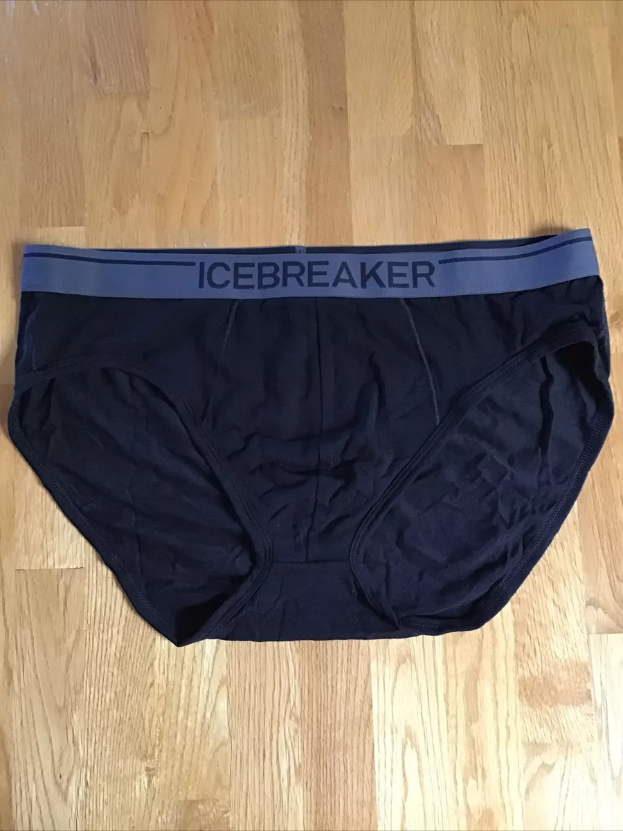 MEN'S ICEBREAKER BODYFIT BLACK MERINO UNDERWEAR BRIEFS SZ XL