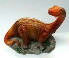 Vintage 1987 Small World Imports Dinosaur Plastic Bank 6"  Brontosaurus 
