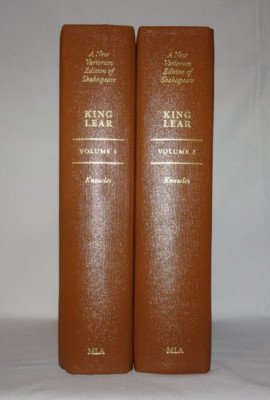 KING LEAR: A NEW VARIORUM EDITION, Vols 1 & 2 by Richard Knowles(2020, HC)