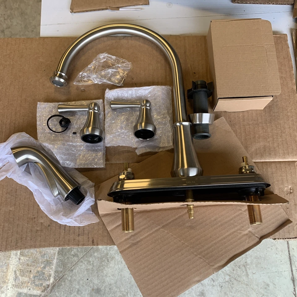 Delta 21902LF-SS Lewiston Two Handle Kitchen Faucet with Spray in Stainless - Image 2 of 4