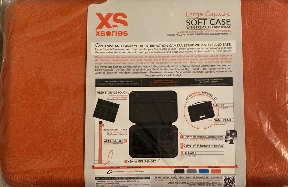 XSories Cápsula Grande, Estuche GoPro con Incrustaciones de Espuma Precortada. ¡NUEVO!! Foto 2 de 3